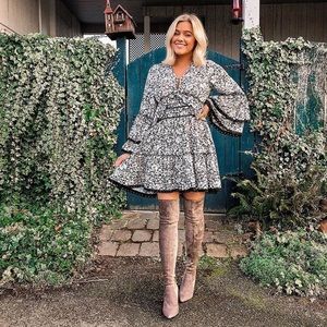 Goodnight Macaroon Marlins Floral Open Back Dress